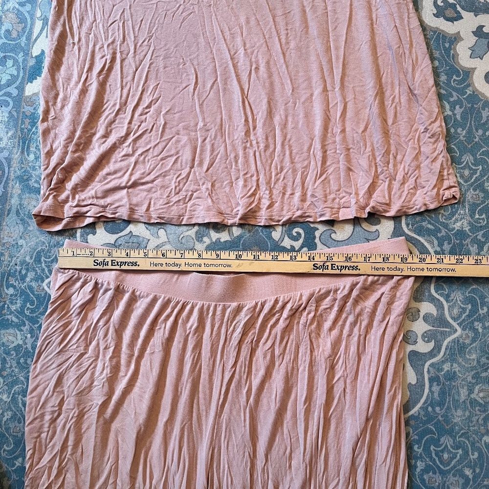 Ambrielle 2pc Sleep Set PJs 2XL Pink White Lace - Picture 10 of 15
